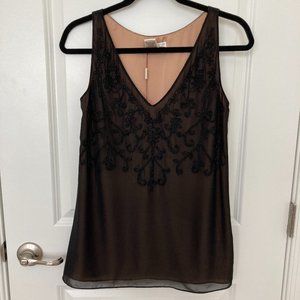 Perfect Understated Beaded Sleeveless Top for the Holidays